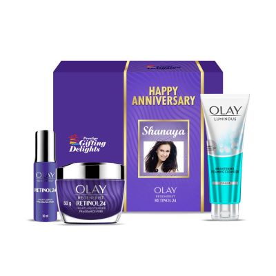 Olay Retinol Happy Anniversary Gift Pack Routine