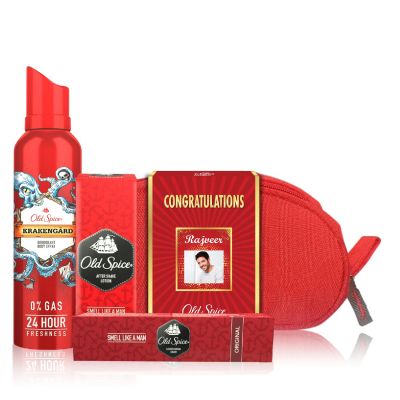Old Spice Congratulation Trio Pack With Pouch