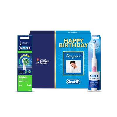 Oral - B Revolution Battery Toothbrush Happy Birth...