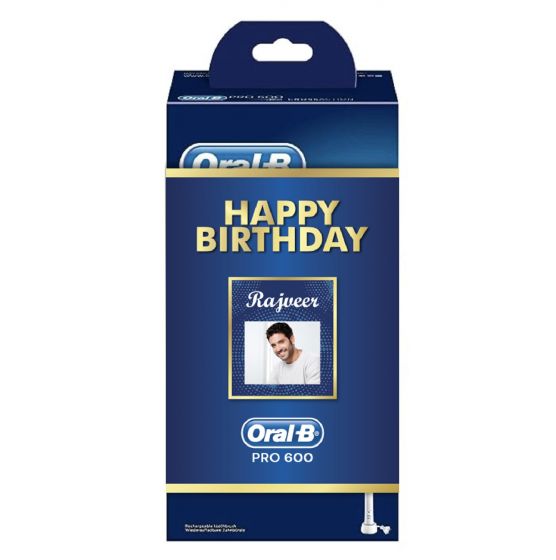 Oral-B Pro 600 Cross Action Electric Rechargeable Toothbrush Birthday Gift Pack