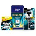 Gillette Mach3 Razor Shaving Congratulations Gift Pack for Men with 4 Cartridge