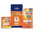 Gillette Fusion Razor Shaving Anniversary Gift Pack for Men with 4 Cartridge