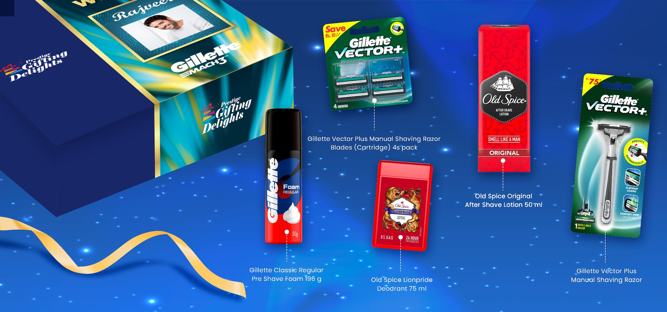 Gillette Vector Personal Care Complete Shaving Happy Anniversary Gift Pack