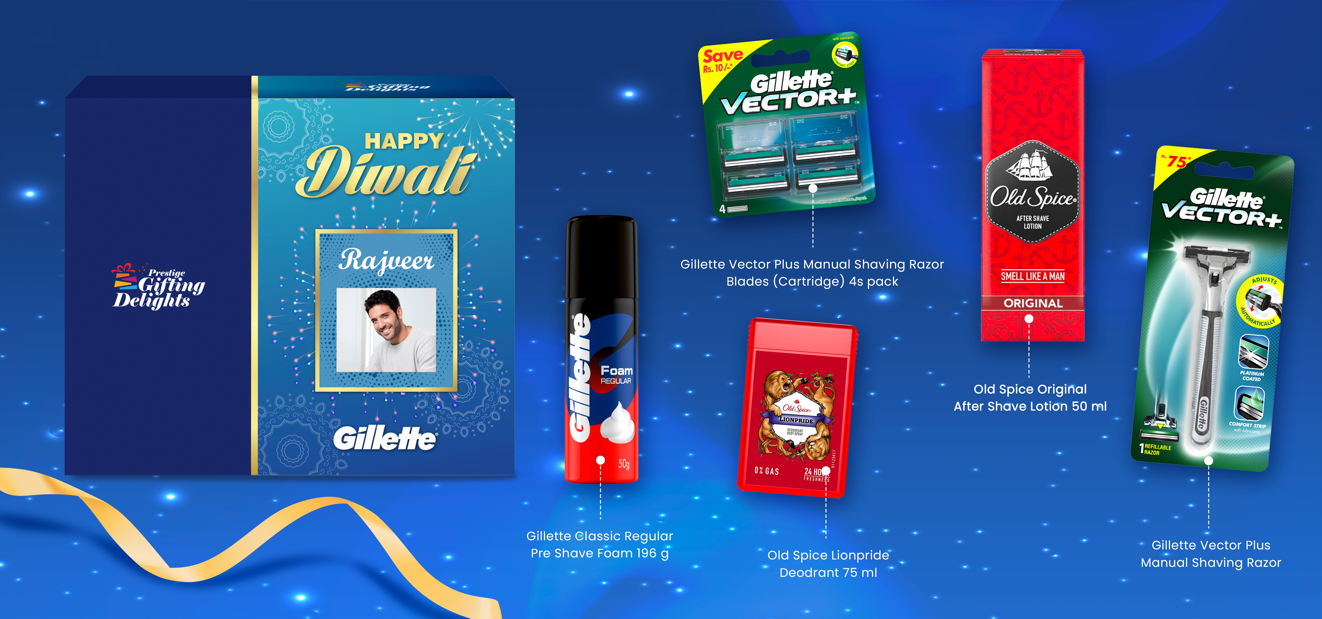 Gillette Vector Personal Care Complete Shaving Diwali Gift Pack