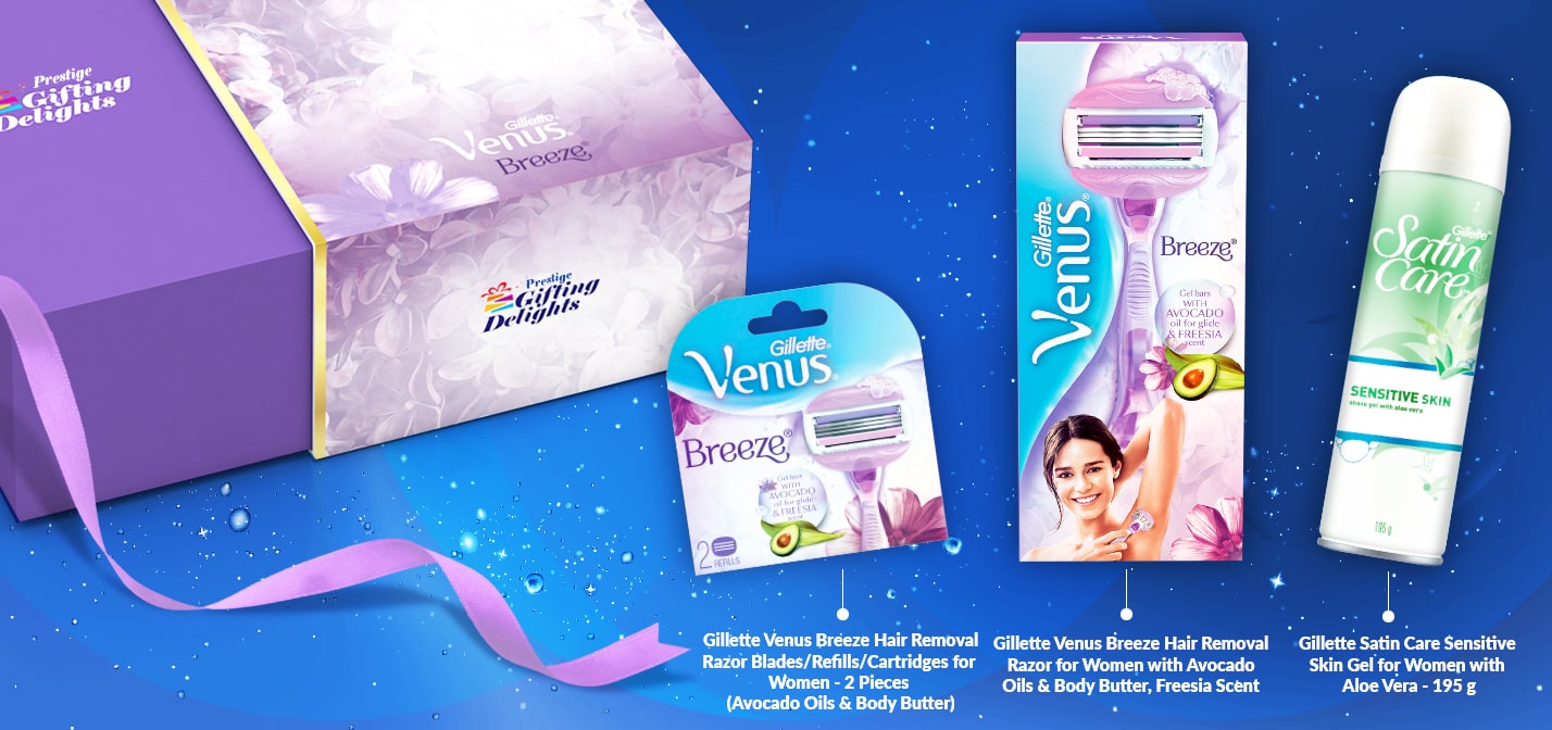 Gillette Venus Breeze Razor Shaving Congratulations Gift Pack for Women