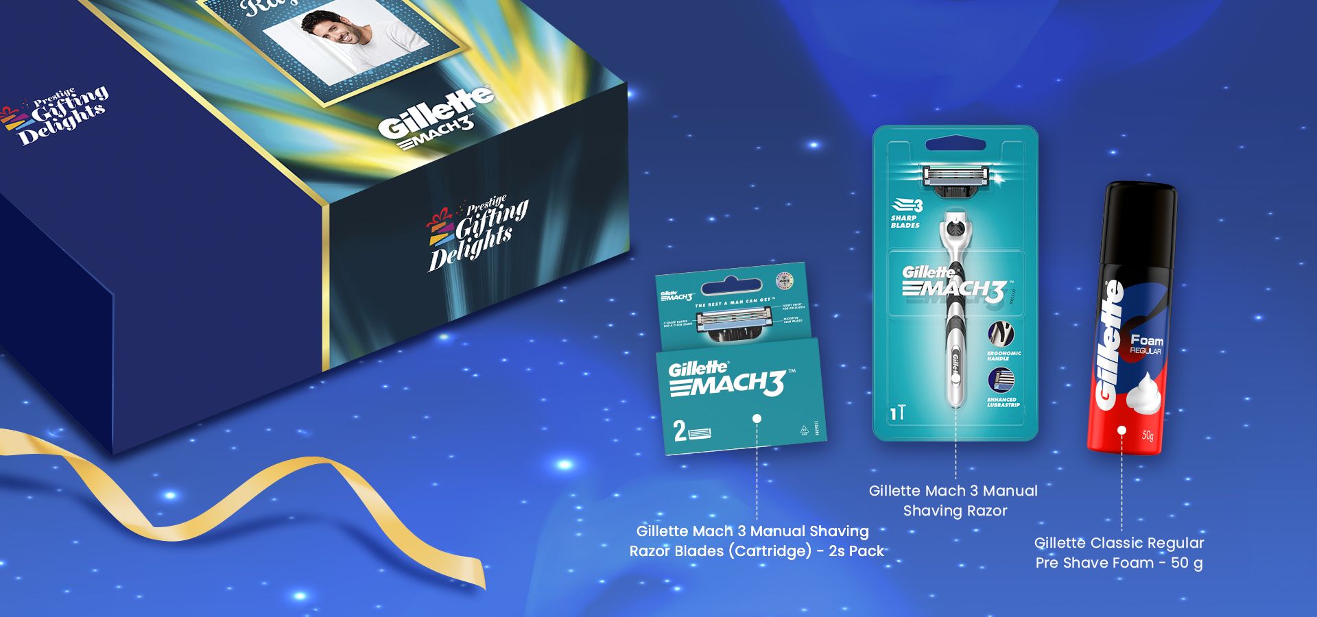 Gillette Mach3 Razor Thank You Gift Pack for Men