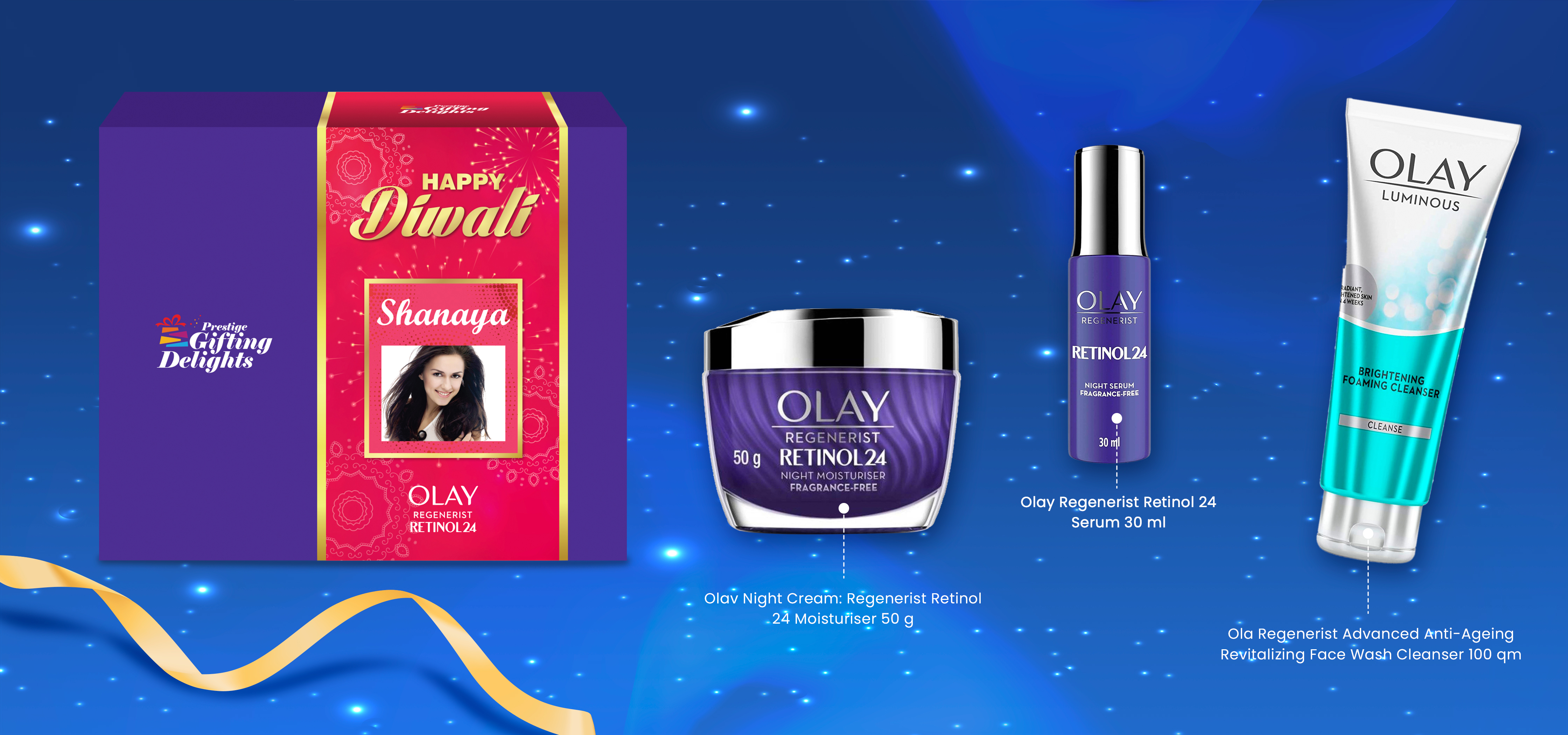 Olay Retinol Diwali Gift Pack Routine