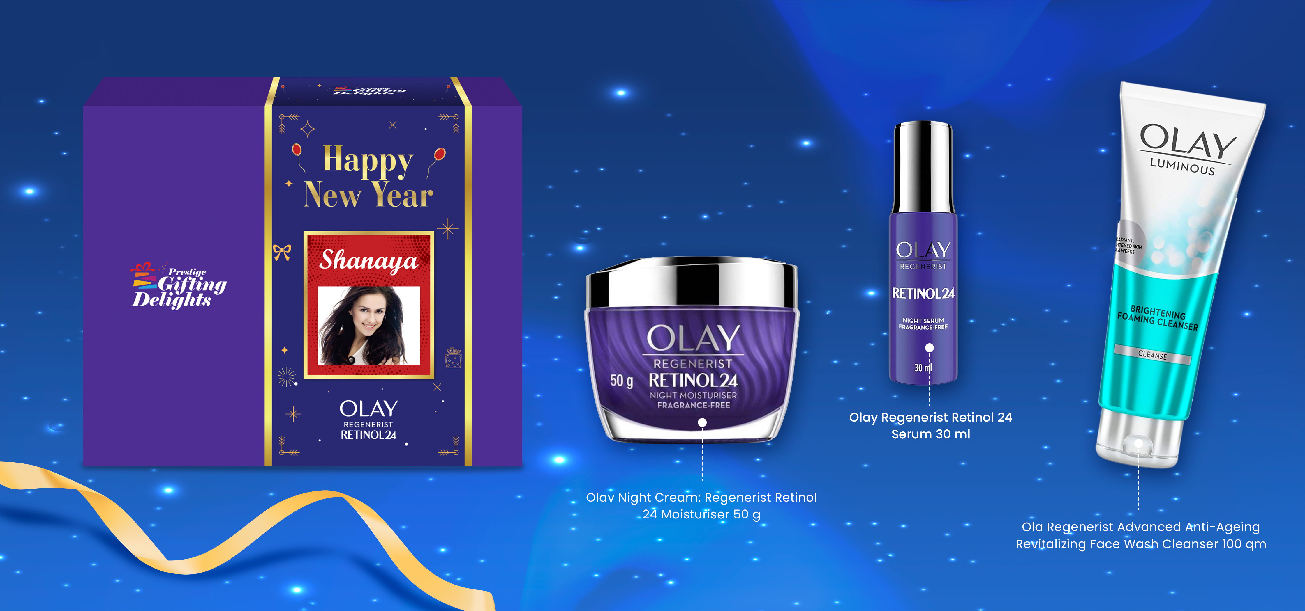 Olay Retinol New Year Gift Pack Routine