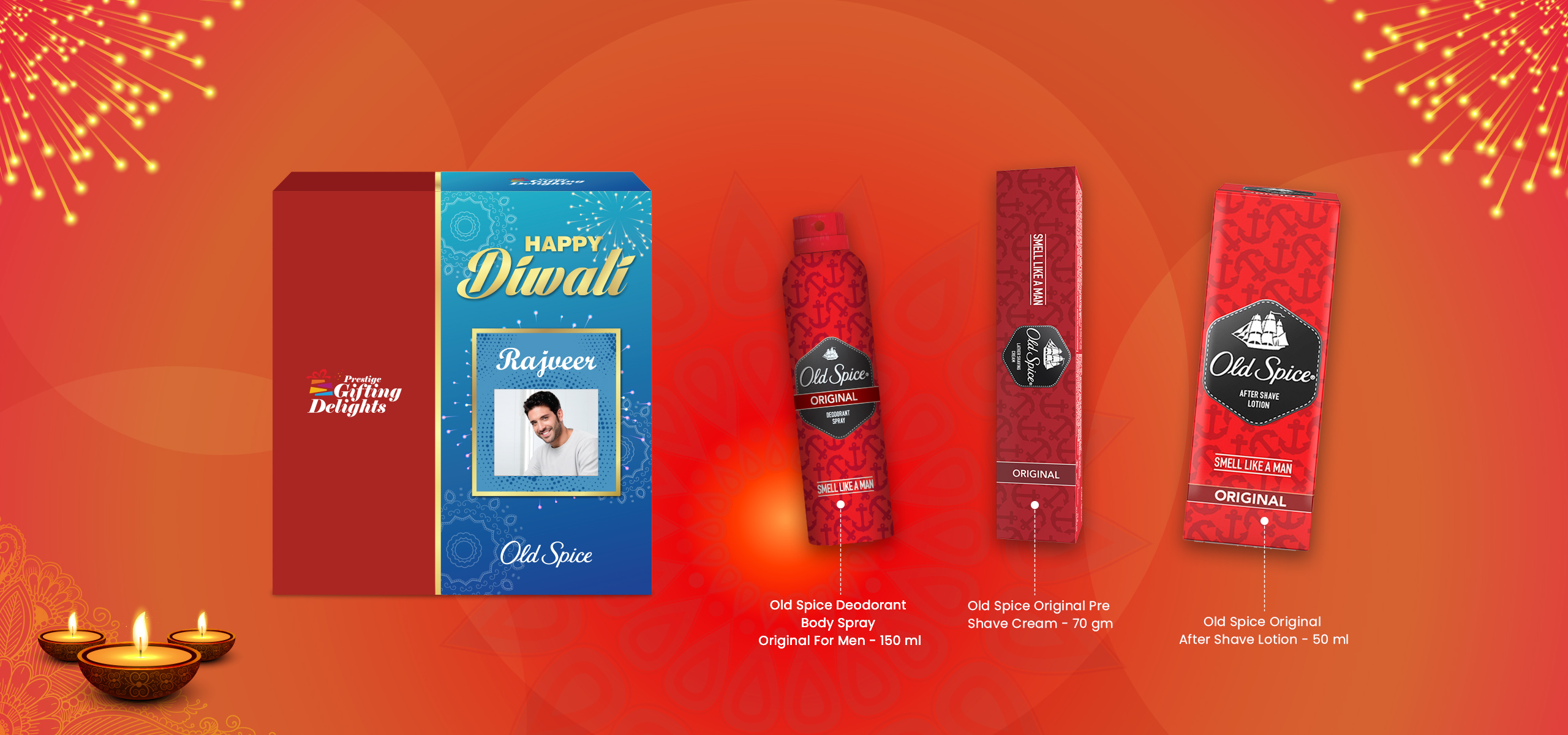 Old Spice Original Perfume Personal Grooming Diwali Gift Set for Men