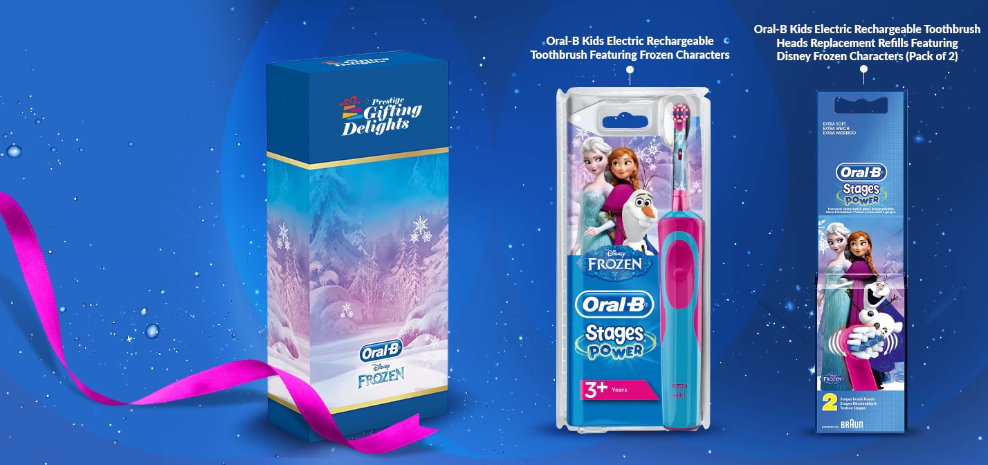 Oral-B Kids Electric Toothbrush Featuring Frozen Best Wishes Gift Pack