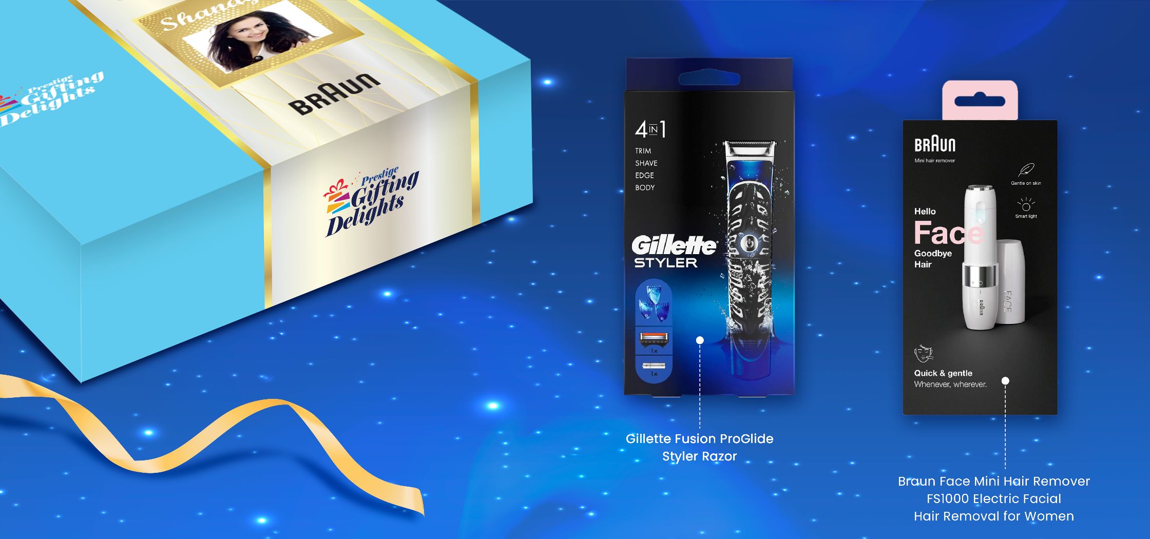 Gillette & Braun Trimmers Happy Birthday Gift Set